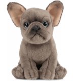 PELUCHE CHIOT BOULEDOGUE 18 CM - CHIEN - CLASSIC ANIMAUX DE LA FERME - LIVING NATURE