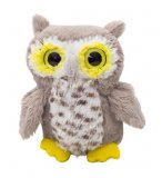 PELUCHE CHOUETTE 15 CM - CLASSIC BOIS - WILD PLANET - K7842