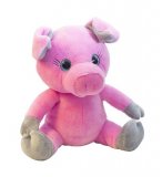 PELUCHE COCHON AVEC GROS YEUX 16 CM - WILD PLANET - K7864