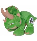 PELUCHE DINOSAURE TRICERATOPS VERT 27 CM - JURASSIC WORLD - DINO TYRANNOSAURE - PELUCHE LICENCE