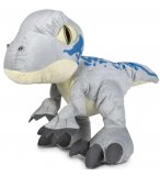 PELUCHE DINOSAURE VELOCIRAPTOR BLUE 27 CM - JURASSIC WORLD - DINO GRIS - PELUCHE LICENCE