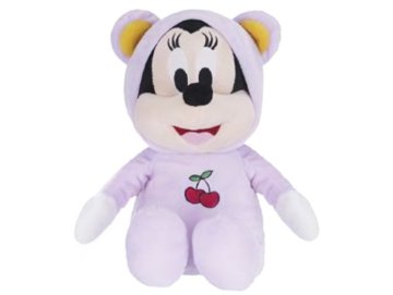 Peluche Disney Minnie grenouill�re violet 35 cm - Doudou enfant licence