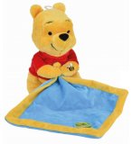 PELUCHE DISNEY WINNIE THE POOH  27 CM AVEC MOUCHOIR BLEU - NICOTOY - PELUCHE LICENCE
