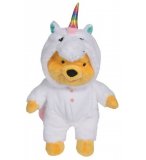 PELUCHE DISNEY WINNIE THE POOH DEGUISEMENT LICORNE BLANCHE 35 CM - NICOTOY - PELUCHE LICENCE