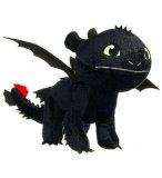 PELUCHE GANTE KROKMOU DRAGON NOIR 90 CM - GRANDE PELUCHE LICENCE DRAGONS