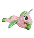 PELUCHE GEANTE : LICORNE COUCHEE ROSE AVEC AILES 87CM - ANIMAUX FANTASTIQUE