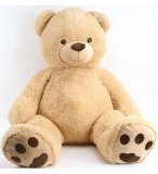 PELUCHE GEANTE OURS BEIGE 1M40 - SAM - DOUDOU 