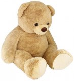 PELUCHE GEANTE OURS BEIGE 1M55 - SAM - MEGA OURS - XXXL - NICOTOY