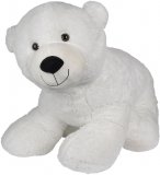 PELUCHE GEANTE OURS POLAIRE BLANC POMPON 100 CM - GRAND OURS 1 METRE - NICOTOY