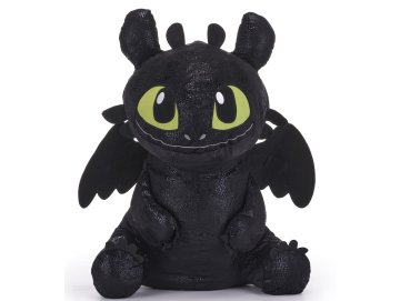 Peluche Krokmou dragon noir 34 cm - Peluche Licence Dragons