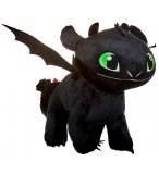 PELUCHE KROKMOU DRAGON NOIR 40 CM PHOSPHORESCENT - PELUCHE LICENCE DRAGONS
