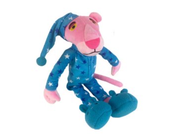 Peluche la Panth�re rose avec pyjama bleu �toil� 40 cm - Doudou licence