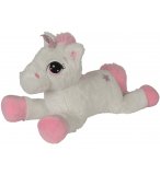 PELUCHE LICORNE GEANTE BLANCHE 1 METRE 25 - ANIMAUX FANTASTIQUE - NICOTOY - 5831414