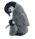 PELUCHE MAMAN PINGOUIN AVEC SON BEBE 30 CM - WWF - 15189