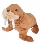 PELUCHE MORSE BRUN 28 CM - CUDDLEKINS - WILD REPUBLIC - 22465