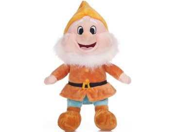 Peluche nain joyeux 38 cm - collection blanche et les 7 nains - peluche licence Disney