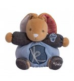 PELUCHE P'TIT LAPINOU CHARMEUR BLUE DENIM 18 CM - KALOO - 960061