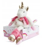 PELUCHE PANTIN LUCIE LA LICORNE 22 CM - DOUDOU ET COMPAGNIE - DC3313