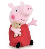 PELUCHE PEPPA PIG AVEC SON NOUNOURS 32 CM - PELUCHE LICENCE PEPPA LE COCHON