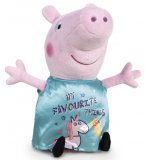 PELUCHE PEPPA PIG ROBE TURQUOISE LICORNE 32 CM - PELUCHE LICENCE PEPPA LE COCHON