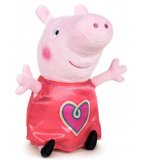 PELUCHE PEPPA PIG TENUE COEUR 31 CM - PELUCHE LICENCE PEPPA LE COCHON