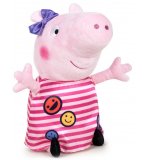 PELUCHE PEPPA PIG TENUE SMILEY  31 CM - PELUCHE LICENCE PEPPA LE COCHON