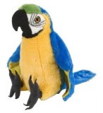 PELUCHE PERROQUET ARA BLEU ET JAUNE 42 CM - CUDDLEKINS - WILD REPUBLIC - 12248