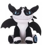 PELUCHE TONERRE DRAGON NOIR 40 CM - PELUCHE LICENCE DRAGONS
