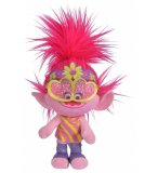 PELUCHE TROLLS WORLD TOUR POPPY ROBE JAUNE ET ROSE 22 CM - PELUCHE LICENCE DREAMWORKS - PELUCHE LICENCE DREAMWORKS