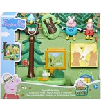 PEPPA LE COCHON FAIT DU CAMPING EN FORET - 6 PIECES + 2 FIGURINES PEPPA PIG - MINI UNIVERS