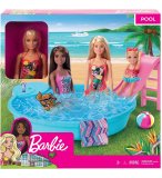 PISCINE GLAMOUR AVEC TOBOGGAN ET POUPEE BARBIE MATTEL - GHL91 - ACCESSOIRE POUPEE