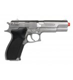 PISTOLET POLICE METAL ARGENT 8 COUPS - GONHER - 450 - ARME FACTICE, ACCESSOIRE
