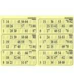 PLAQUE DE 6 GRILLES DE LOTO RIGIDE 1MM JAUNE - CARTONS LOTO - LOTOQUINE