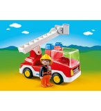 PLAYMOBIL 1.2.3 6967 CAMION DE POMPIER AVEC ECHELLE PIVOTANTE