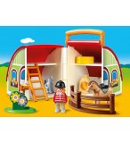 PLAYMOBIL 1.2.3 70180 CENTRE EQUESTRE TRANSPORTABLE