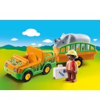 PLAYMOBIL 1.2.3 70182 VETERINAIRE AVEC VEHICULE ET RHINOCEROS