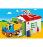 PLAYMOBIL 1.2.3 70184 OUVRIER AVEC CAMION ET GARAGE