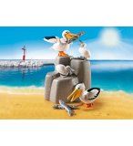 PLAYMOBIL AQUARIUM 9070 FAMILLE DE PELICANS