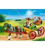 PLAYMOBIL COUNTRY 6932 CALECHE AVEC ATTELAGE