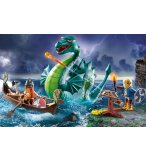 PLAYMOBIL VIKING 71830 DUO DE VIKINGS, BARQUE, CANON ET MONSTRE MARIN