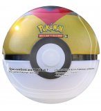 POKEBALL TIN BLANCHE NOIR ET OR + 3 BOOSTERS ET UNE PIECE POKEMON - LEVEL BALL - LEVELBALL CARTE A COLLECTIONNER