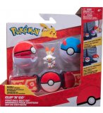 POKEMON CLIP 'N' GO : CEINTURE DU DRESSEUR AVEC GREAT BALL ET POKE BALL + FIGURINE FLAMBINO - BANDAI