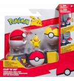 POKEMON CLIP 'N' GO : CEINTURE DU DRESSEUR AVEC POKE BALL ET LEVEL BALL + FIGURINE PIKACHU - BANDAI