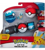 POKEMON CLIP 'N' GO : CEINTURE DU DRESSEUR AVEC POKEBALL ET DIVE BALL + FIGURINE CARAPUCE - TOMY