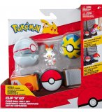 POKEMON CLIP 'N' GO : CEINTURE DU DRESSEUR AVEC PREMIER BALL ET RAPIDE BALL + FIGURINE FLAMBINO - BANDAI