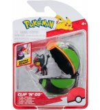 POKEMON CLIP 'N' GO : FLAMIAOU ET SA SOMBRE BALL - SOMBREBALL - FIGURINE - BANDAI