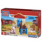 PONEY ET ECURIE - BLOK TOWN - MEGA BLOKS - 361 - JEU DE CONSTRUCTION