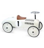 PORTEUR VOITURE DE COURSE VINTAGE METAL BLANC - VILAC - 1102