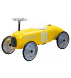 PORTEUR VOITURE DE COURSE VINTAGE METAL JAUNE - VILAC - 50837