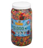 POT DE 13000 PERLES A REPASSER HAMA MIDI COULEURS ASSORTIES NEON - 211-51